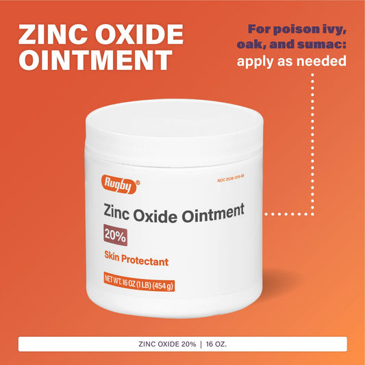 Application of Rugby zinc oxide ointment on skin for targeted use.