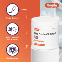 Rugby zinc oxide ointment ingredients panel supports safe daily use.