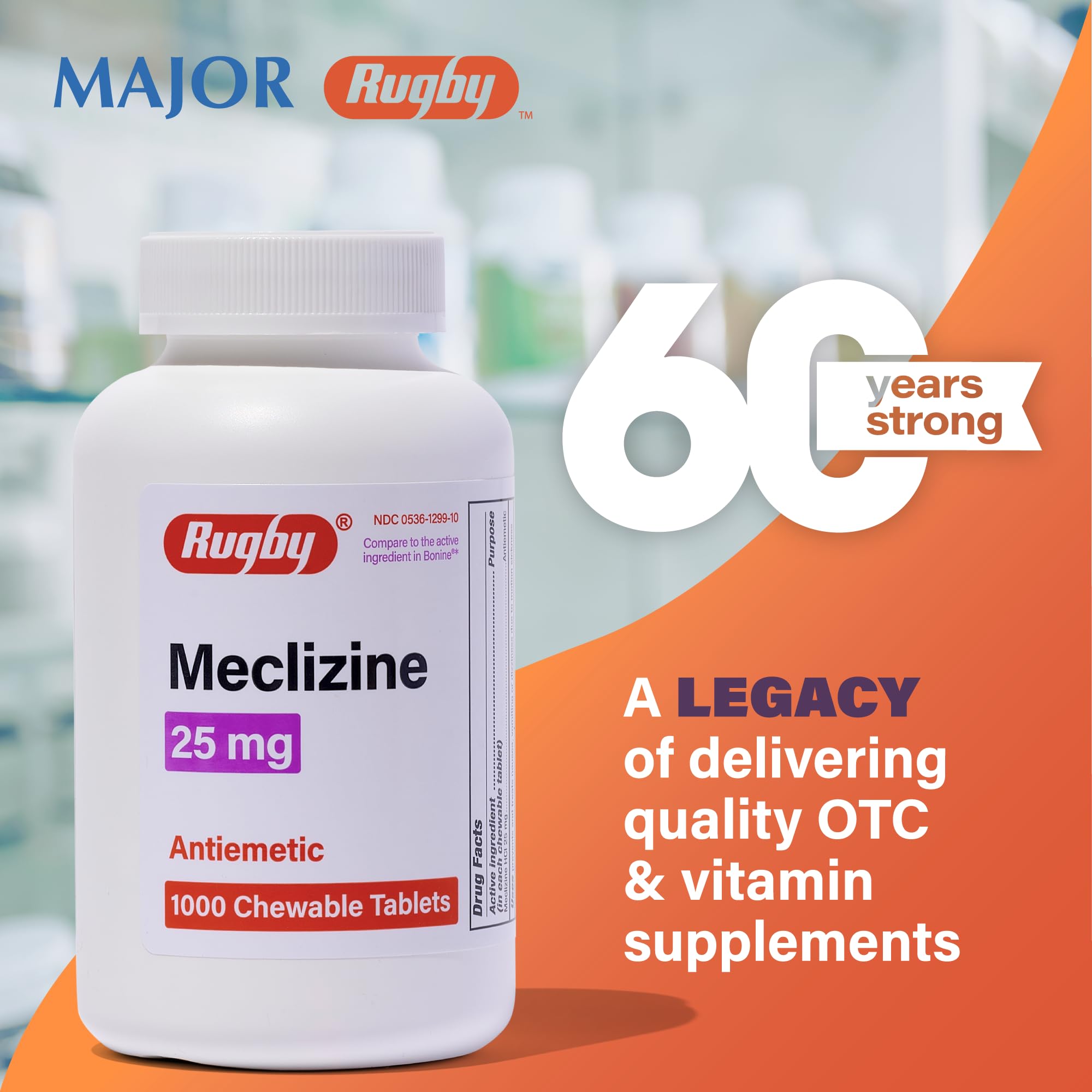 Traveler taking Rugby Meclizine before travel to ease symptoms.