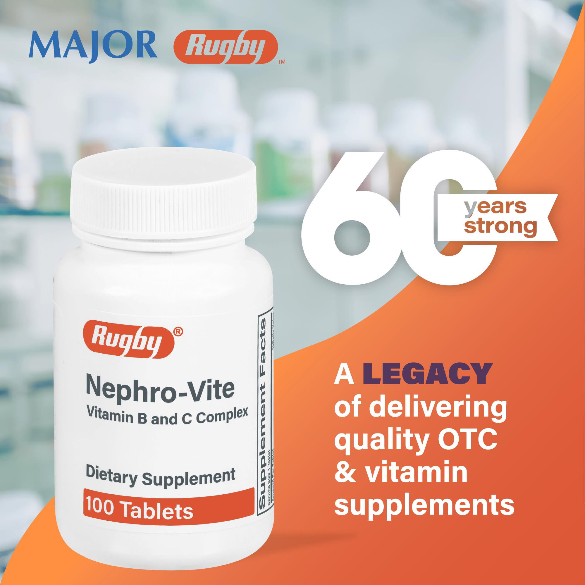 Rugby Nephro-Vite guide suggests easy daily routine.