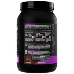 Rule 1 Casein Protein shake glass demonstrates smooth mixability and texture.
