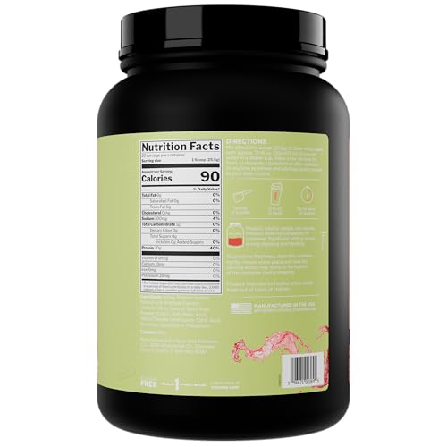 Rule 1 Clear Whey Isolate bottle pouring highlights fast-acting protein during workouts.