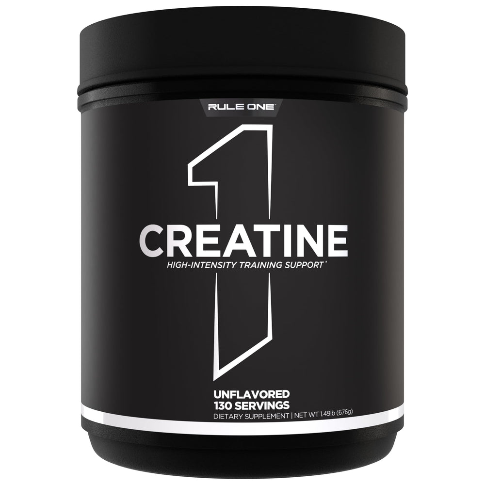 Rule 1 Creatine Powder bottle for consistent daily dosing during training.