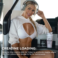 Rule 1 Creatine Powder label and seal indicate quality testing.