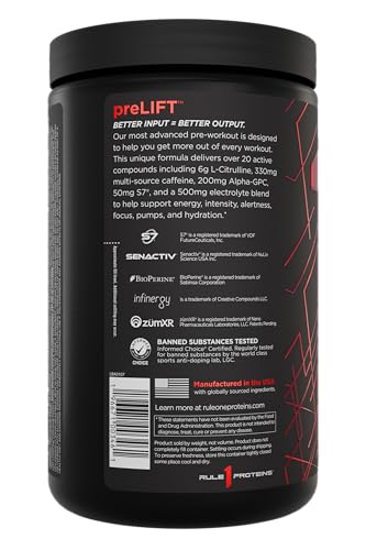 Rule 1 preLIFT powder dissolving in water for fast, sustained energy