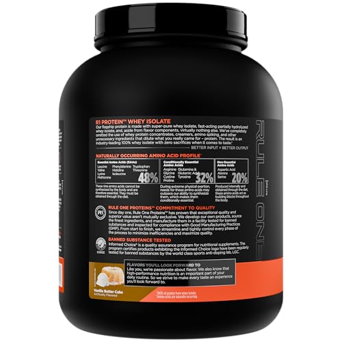 Rule 1 R1 Protein Whey Isolate vanilla butter cake pour demonstrates smooth mixability after shaking
