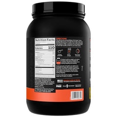 R1 Protein Whey Isolate being poured for a banana creme shake