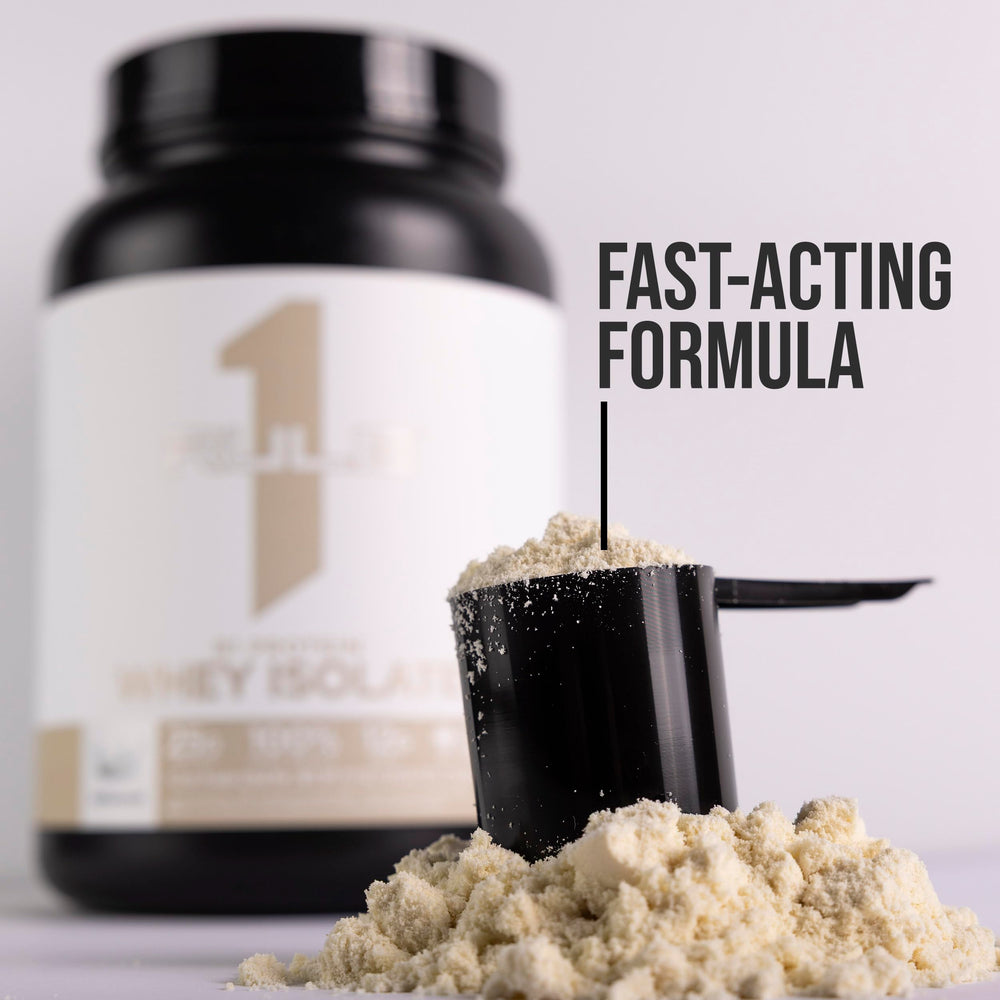 Vanilla smoothie idea using Rule 1 R1 Whey Isolate