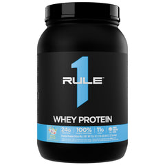 Rule 1 Proteins Whey Bottle ready for convenient post-workout fueling.