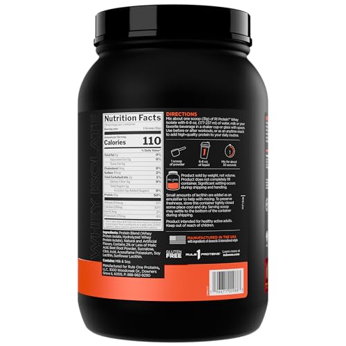Rule-1 R1 Protein Whey Isolate powder with scoop for easy dosing