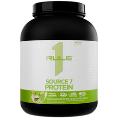 Rule 1 Source 7 Protein pistachio ice cream tub, indulgent flavor for post-workout recovery.