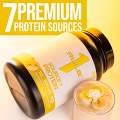 Rule 1 Source 7 Protein pour-mug demonstrates convenient on-the-go protein option
