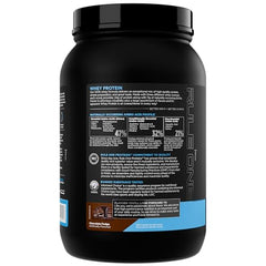 Rule 1 Whey Protein label closeup emphasizes EAAs and BCAAs for balanced amino intake
