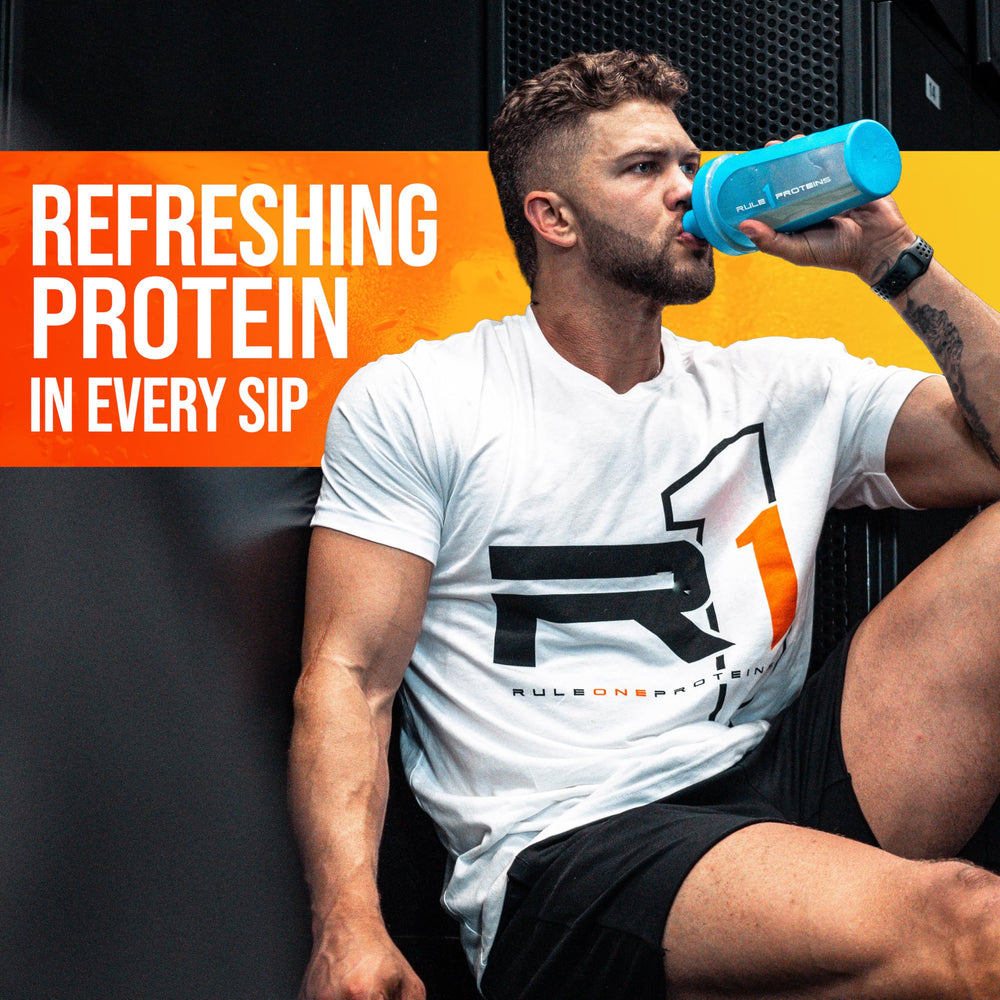 Rule 1 Clear Whey Isolate post‑workout use in gym setting.