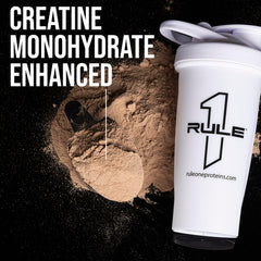 Rule1 Mass Gainer 6:1 carb-to-protein ratio graphic for fueling energy