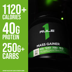 Rule1 Mass Gainer shake being mixed for a ready-to-drink option