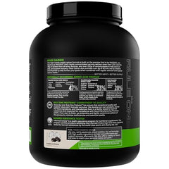 Rule1 Mass Gainer cookies & creme shake poured in a glass after workout.