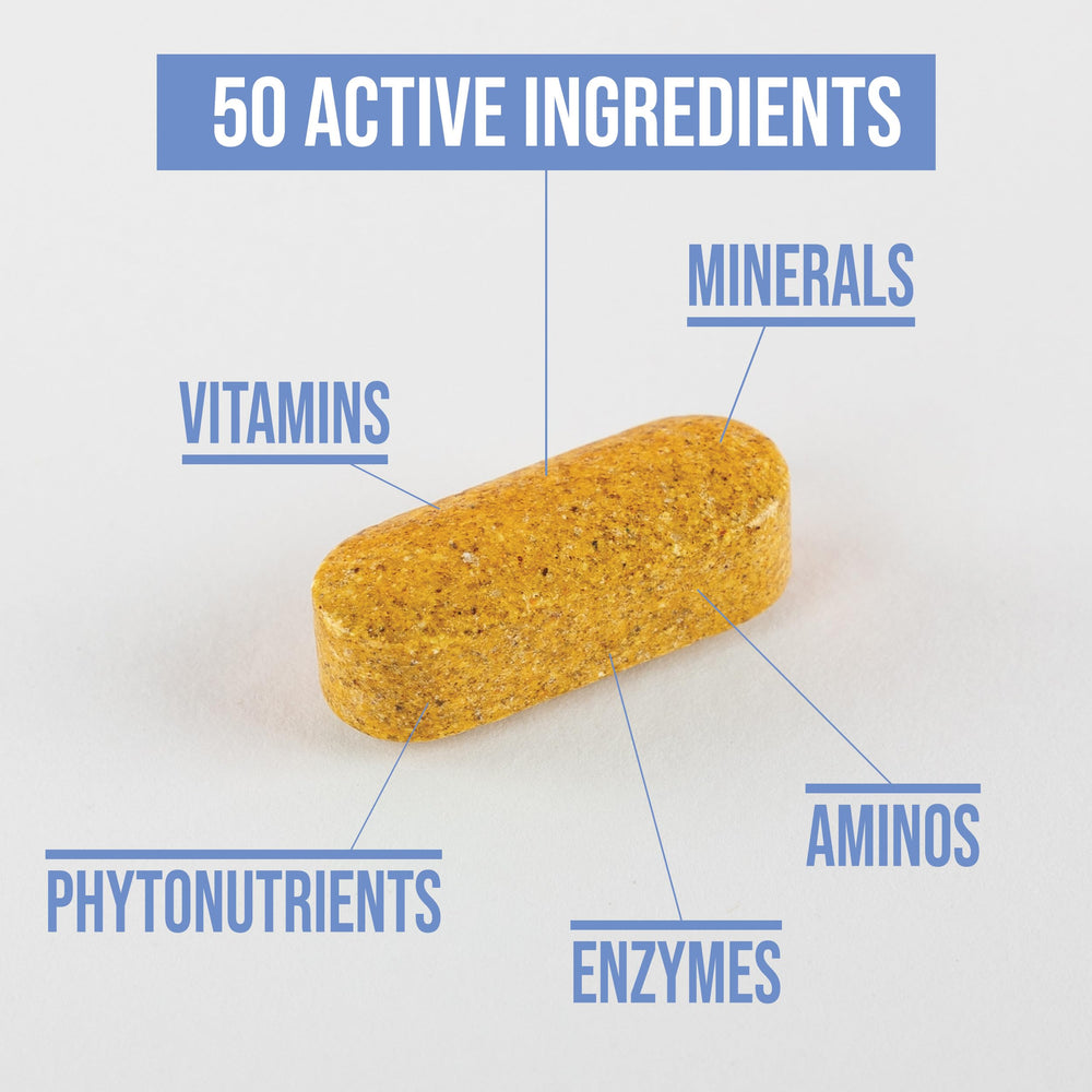 Rule1 Men's Multi ingredients panel reveals over 50 micronutrients and enzymes