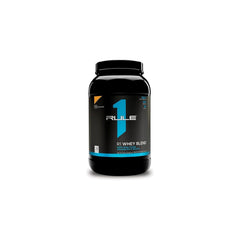 Rule 1 Proteins R1 Whey Blend packaging shows versatile protein for anytime fueling.