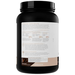 Rule 1 R1 scoop beside shaker highlighting 25 g protein per serving
