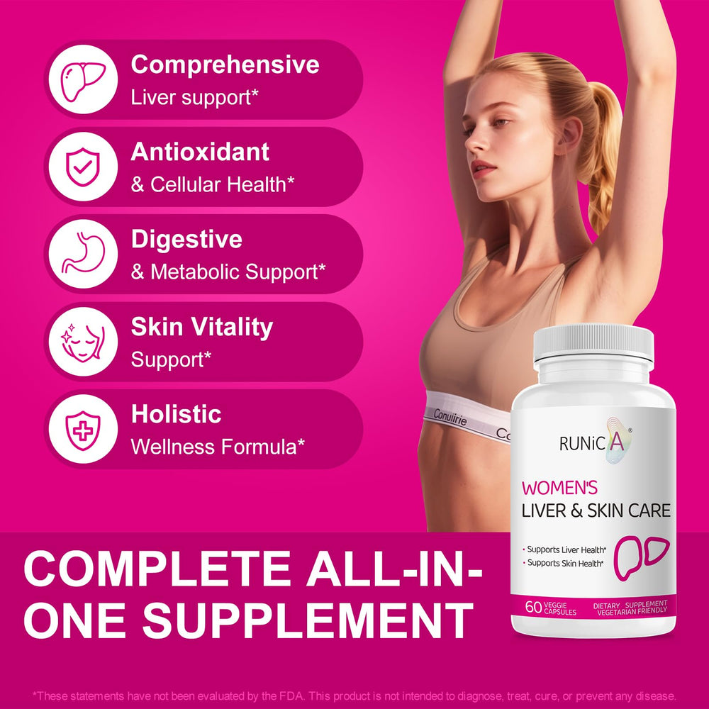 RUNICA 300 L-Glutathione capsule, hint of skin hydration.