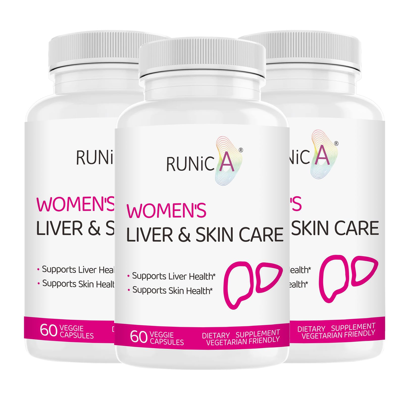RUNICA 300 Milk Thistle bottle front, suggesting liver support.