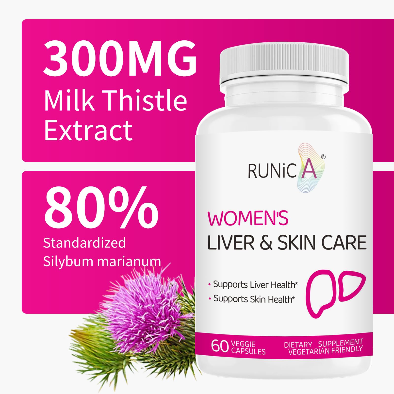 Runica turmeric-based blend bottle showing antioxidant support for daily vitality