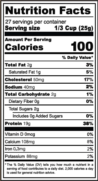 Rustic Nutrition premium whey unflavored formula ideal for customization.