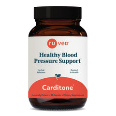 Ruved Carditone bottle on white background illustrating natural heart support