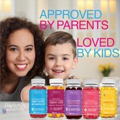 RUWAA NUTRITION kids gummies lemon orange flavor geared for daily immune support.