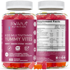 RUWAA NUTRITION Yummy Vites bottle view supports kids' daily immune health