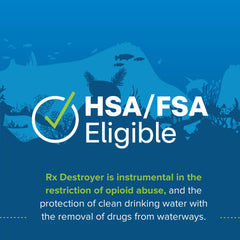 Rx Destroyer eco-friendly solution branding emphasizing sustainability