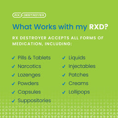 Rx Destroyer pill disposal for responsible pill waste management