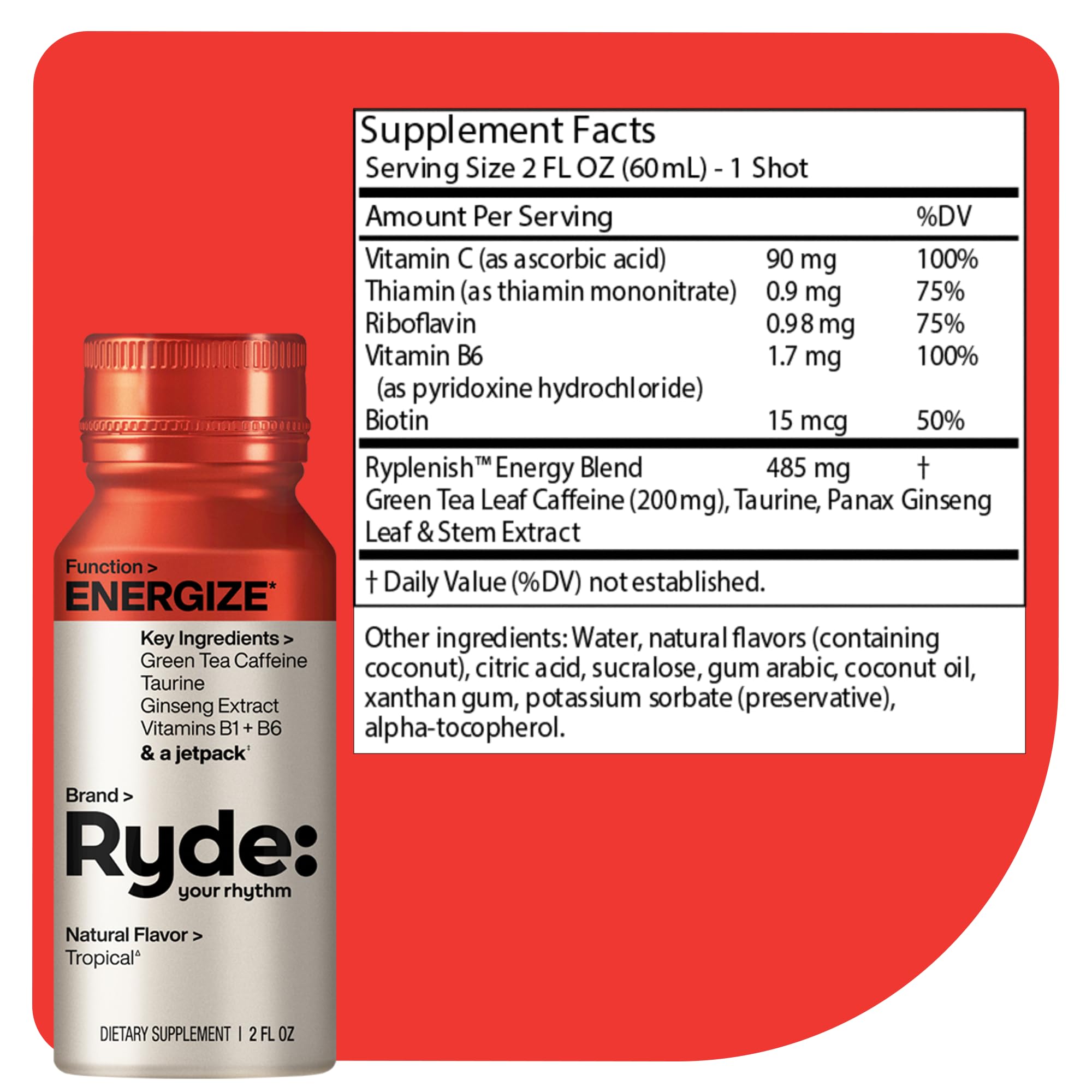 Ryde Focus bottle in orange flavor supports mental clarity