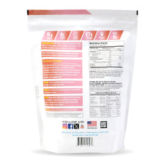 Serving cup with Ryno Power Strawberry Whey demonstrates mixability