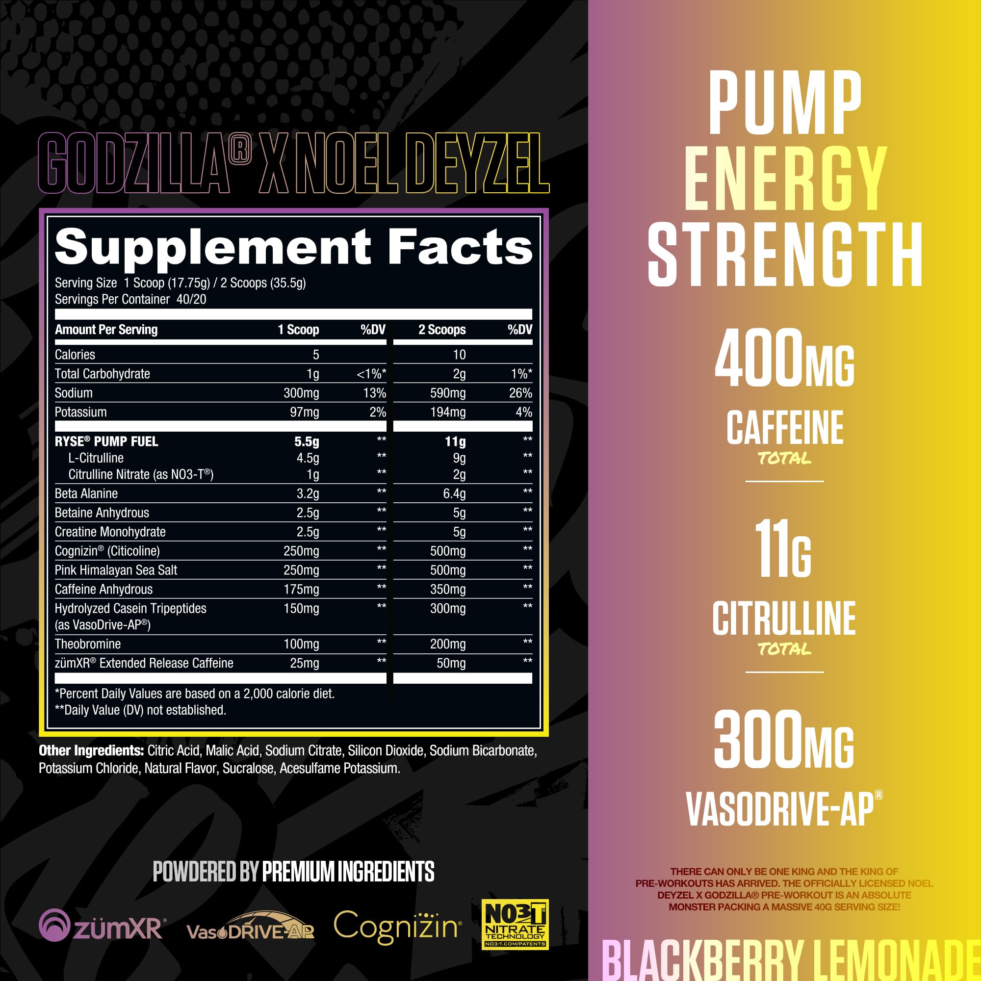 RYSE pre-workout scoop shown for precise dosing before training.