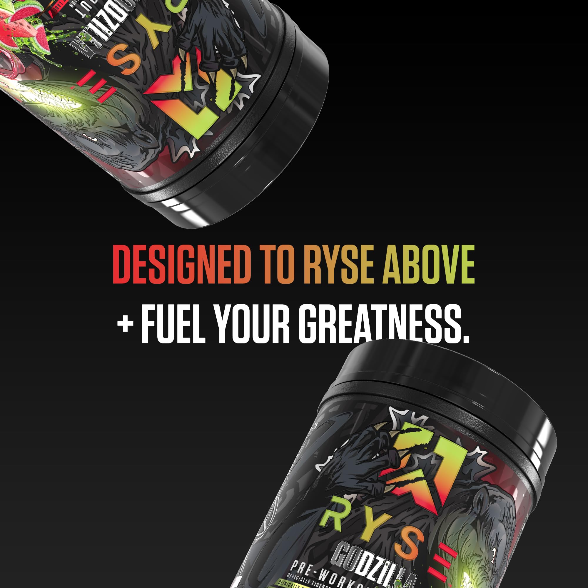 RYSE Godzilla pump-visual shot suggests vascularity and training endurance potential.