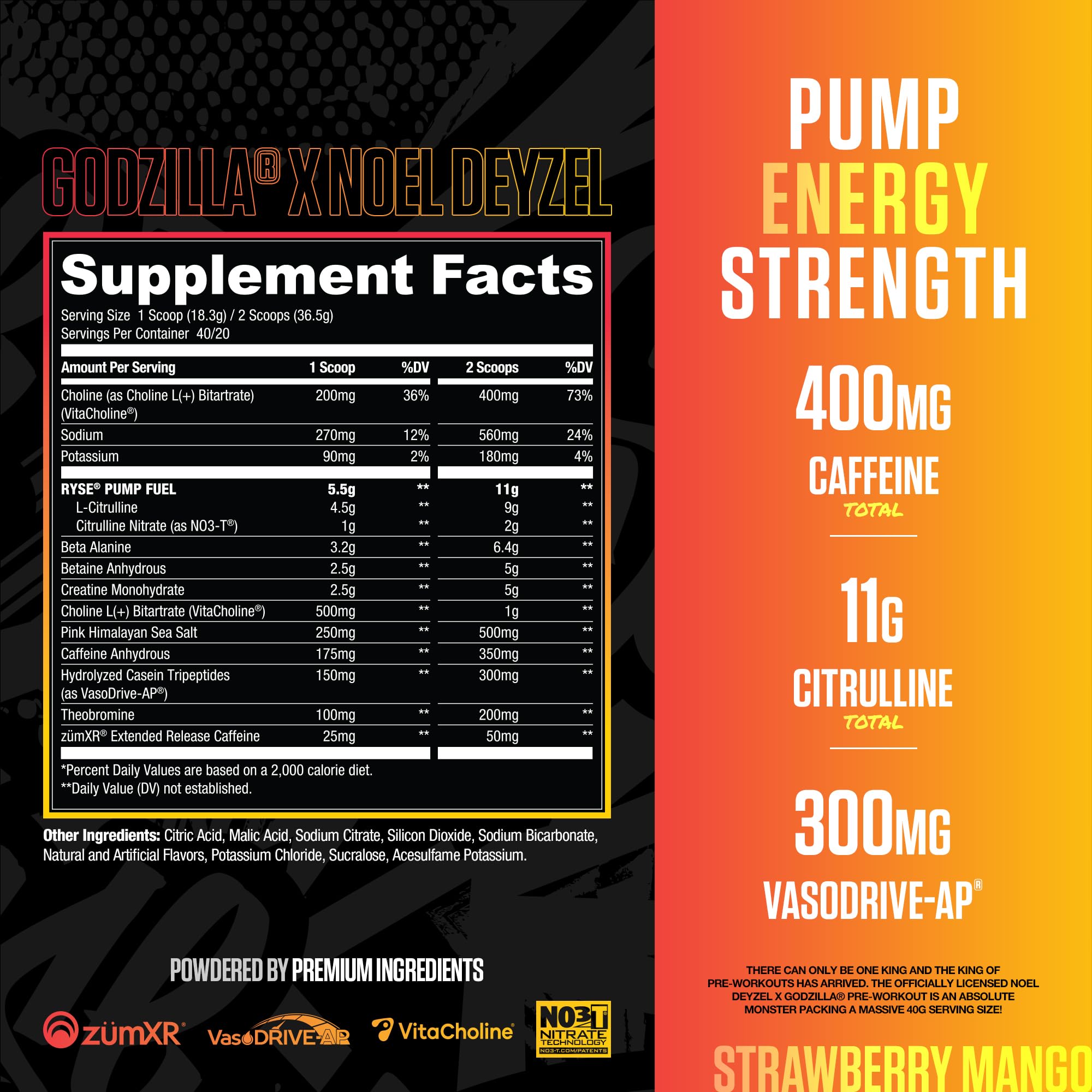 Label close-up emphasizing key ingredients for clear planned workouts