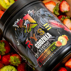 RYSE Godzilla pre-workout pink salt supports hydration during training
