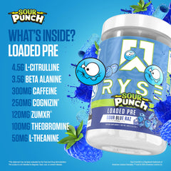 RYSE Loaded caffeine energy blend for a quick and sustained boost.