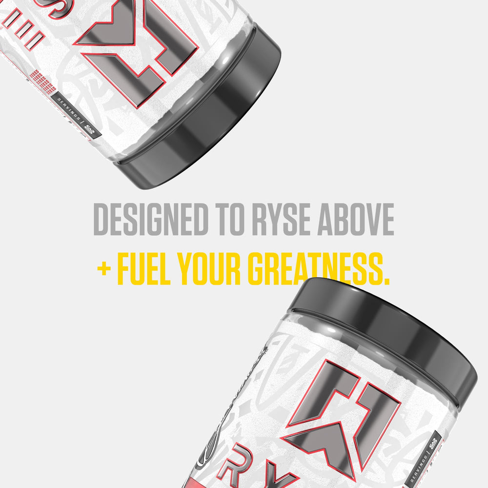 RYSE Loaded Creatine Electric Lemonade mixed drink ready in glass