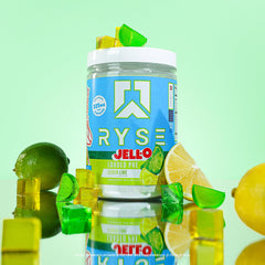 RYSE Loaded flavor-shot with lemon-lime label conveys authentic taste and crave-worthy sips.