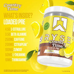 RYSE Loaded pump-focused blend image suggests performance boost.
