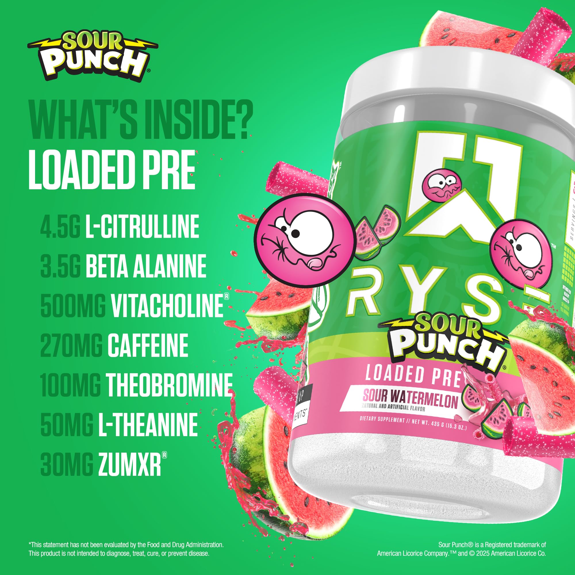 Powder dissolved in glass beside RYSE label, smooth texture visible
