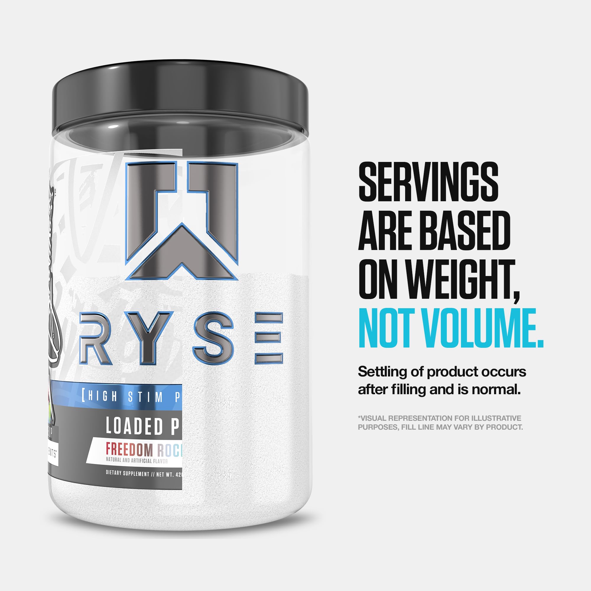RYSE Loaded tub and scoop close-up ready-to-use setup
