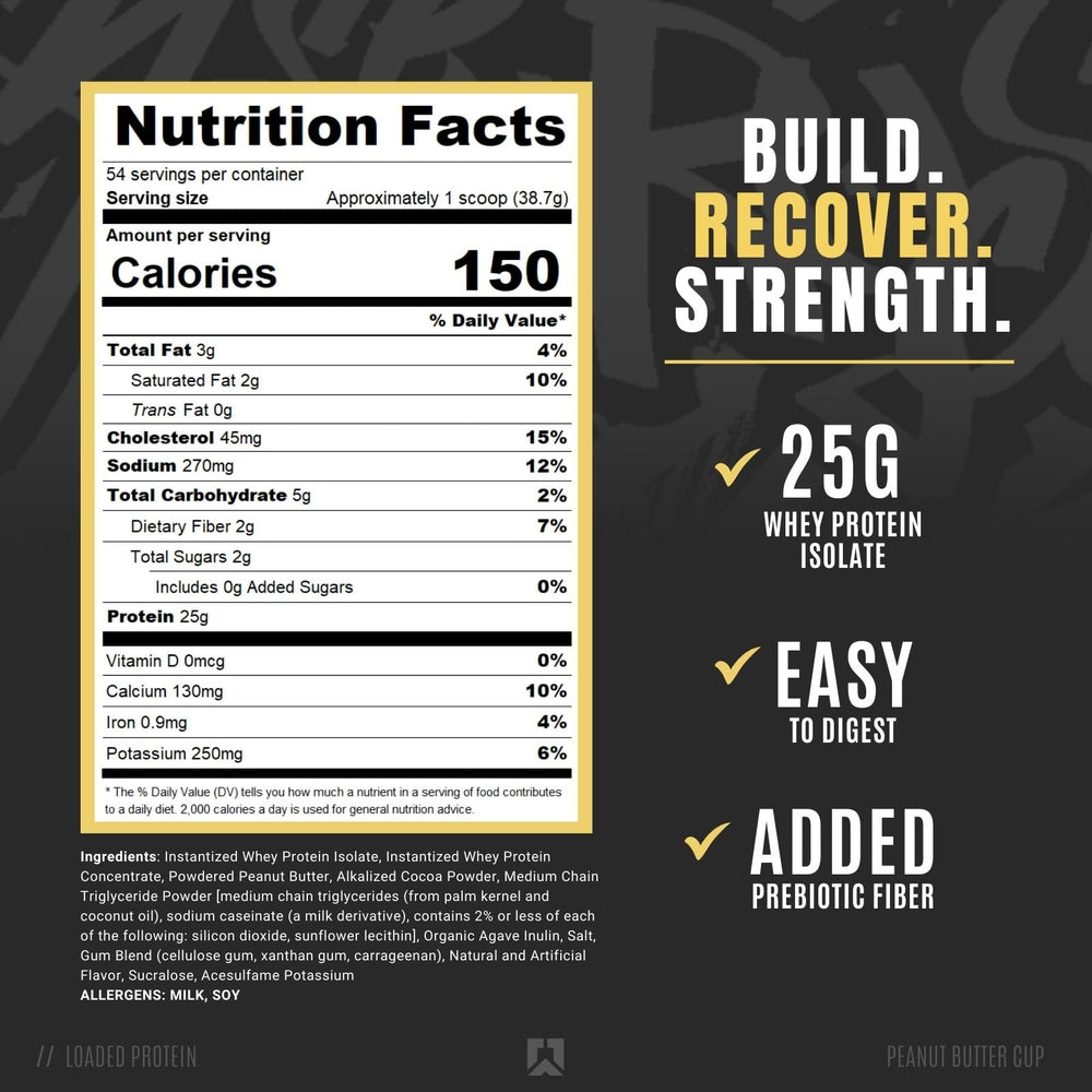 RYSE Loaded Protein Peanut Butter Cup bottle pour showcases smooth texture for quick shakes