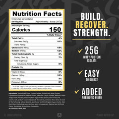 RYSE Loaded Protein Peanut Butter Cup bottle pour showcases smooth texture for quick shakes