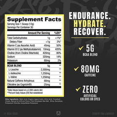 RYSE Up BCAA Focus powder scoop ready to mix for workouts