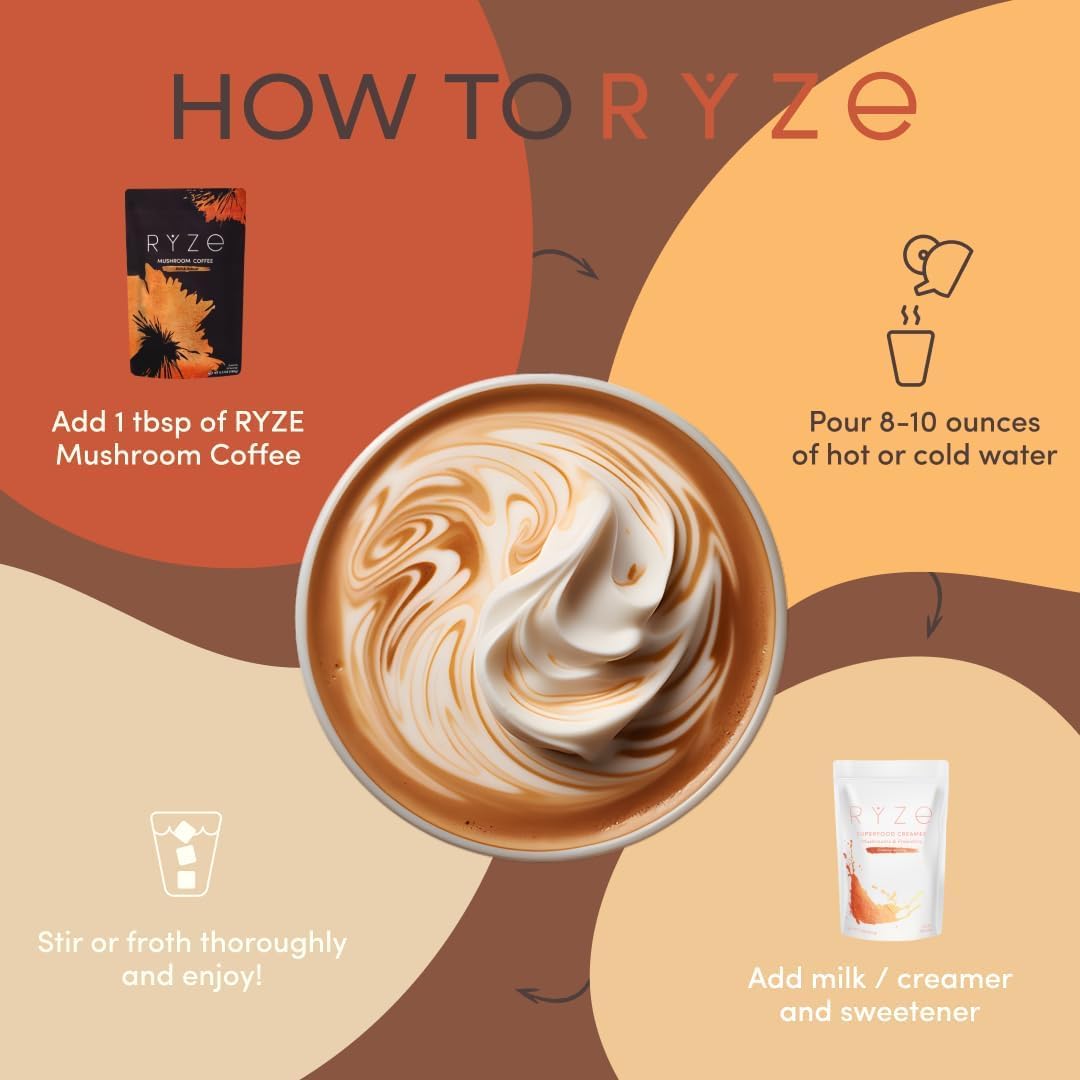 RYZE Coffee Scoop Measuring shows convenient serving size.