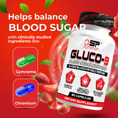 S Nutrition Gluco 9 label highlights key ingredients
